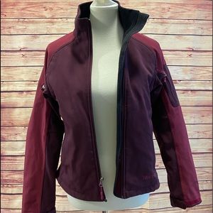 Marmot Purple Burgundy Fleece Full Zip Jacket, Size Medium